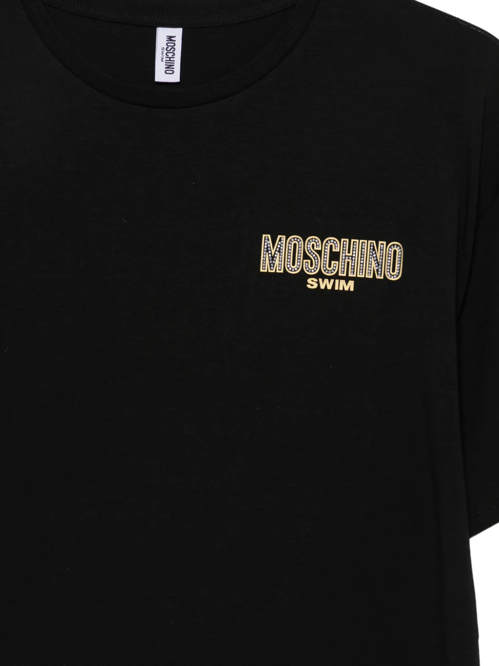 Moschino T-shirt met logoprint Zwart
