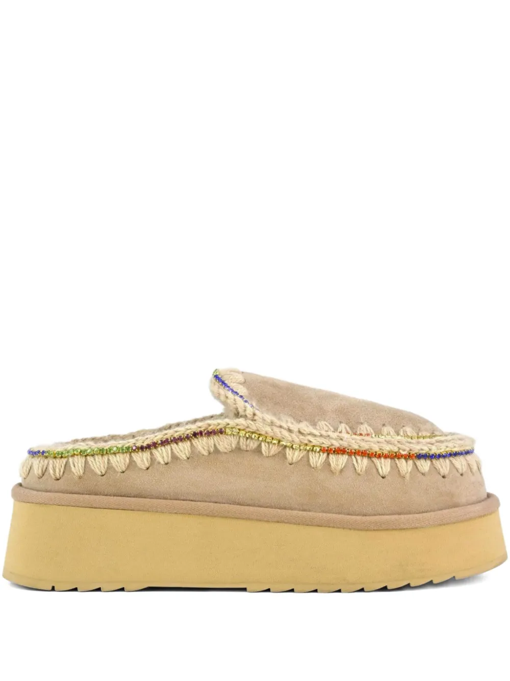 Mou embellished platform mules Neutrals