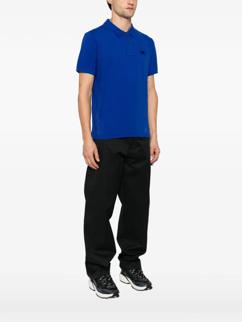 C.P. Company Poloshirt met logopatch Blauw
