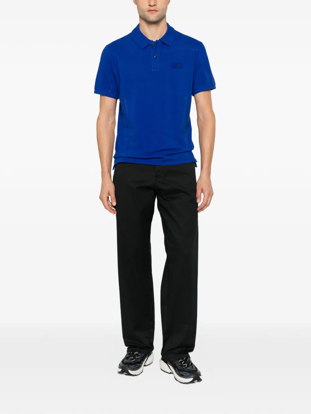 C.P. Company Poloshirt met logopatch Blauw
