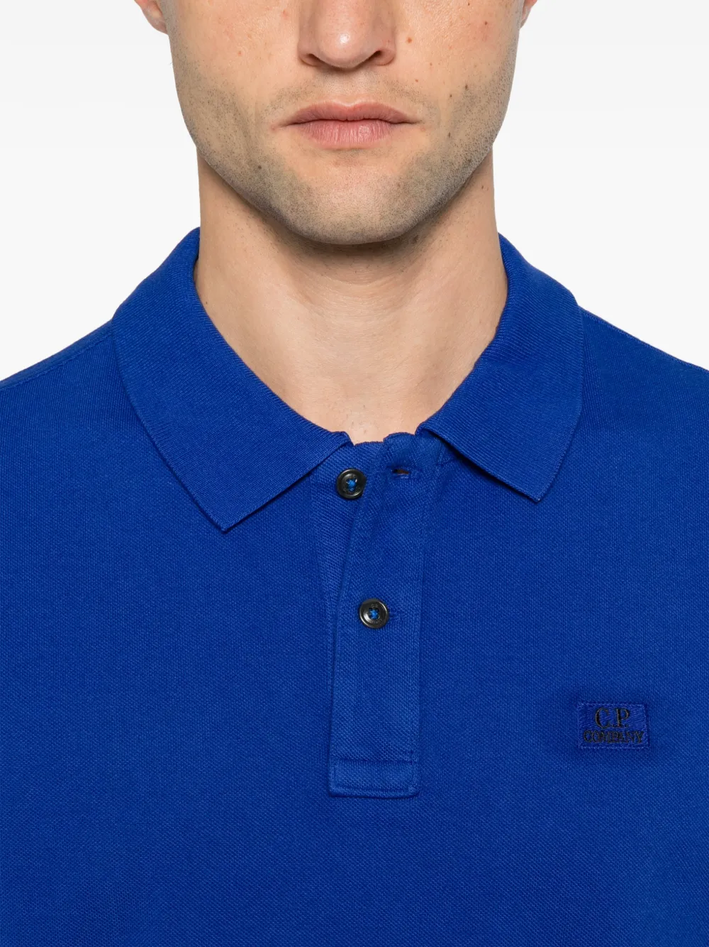 C.P. Company Poloshirt met logopatch Blauw