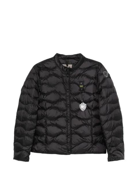 Blauer wave-quilted press-stud jacket