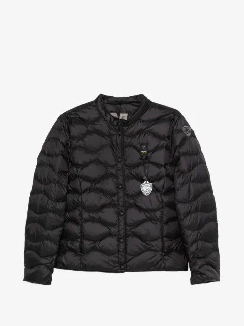 Blauer wave-quilted press-stud jacket