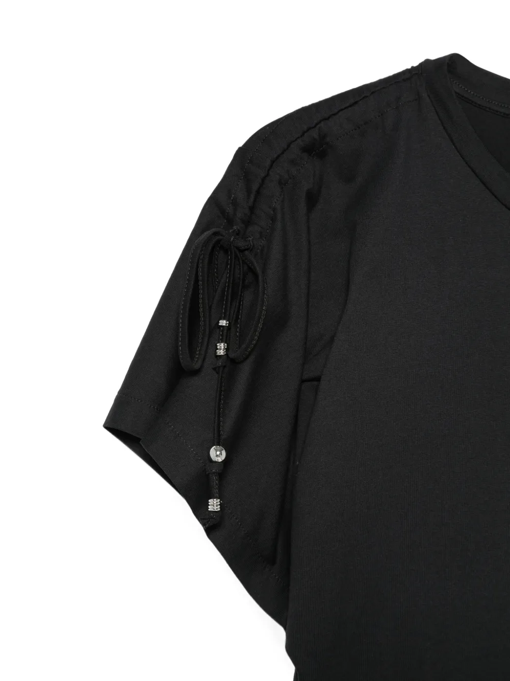 DONDUP T-shirt met trekkoord Zwart
