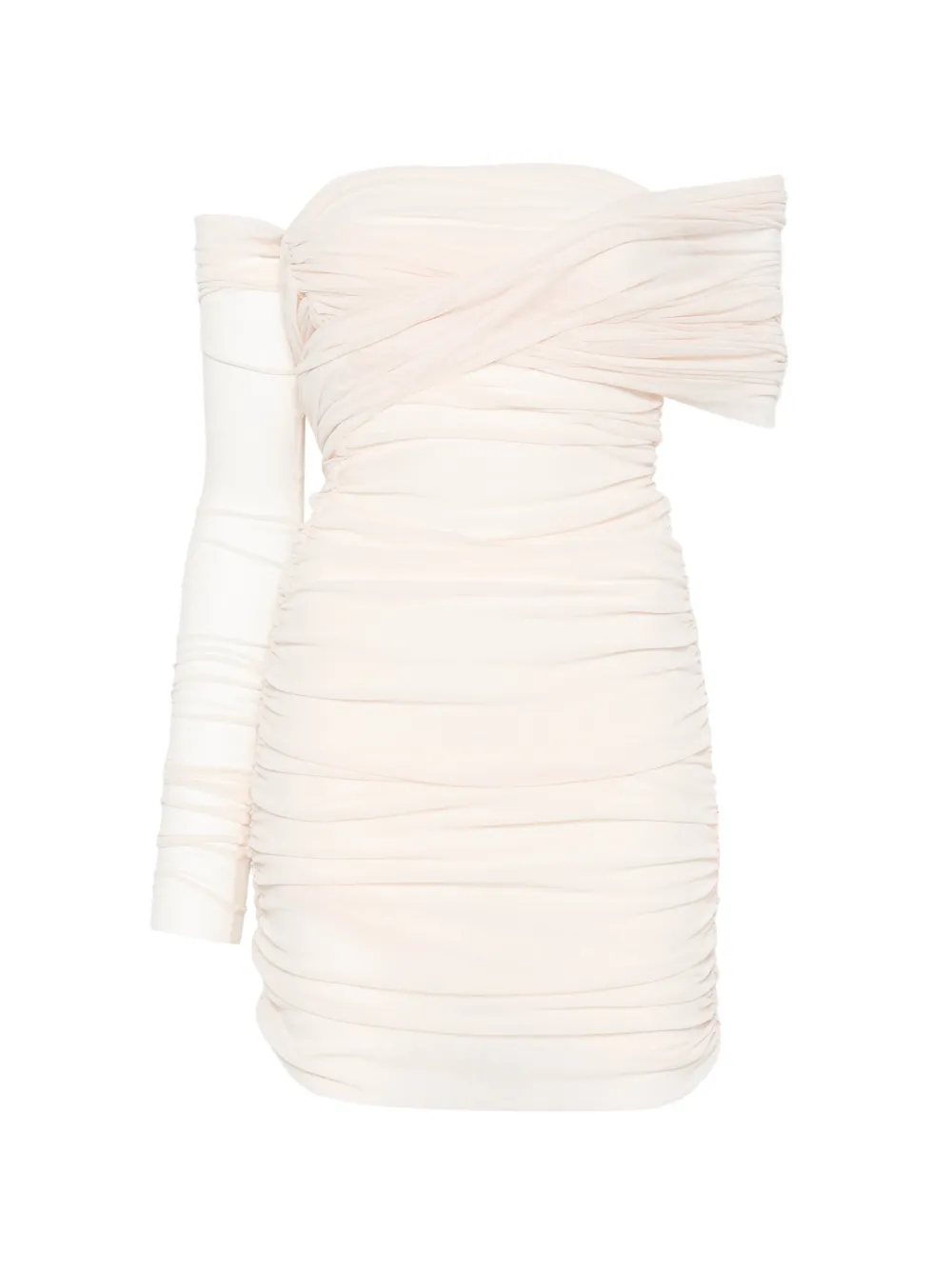 Philosophy Di Lorenzo Serafini mini off-shoulder ruched dress - Toni neutri