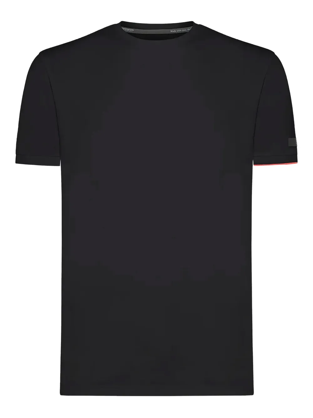 contrast-detail crew-neck T-shirt