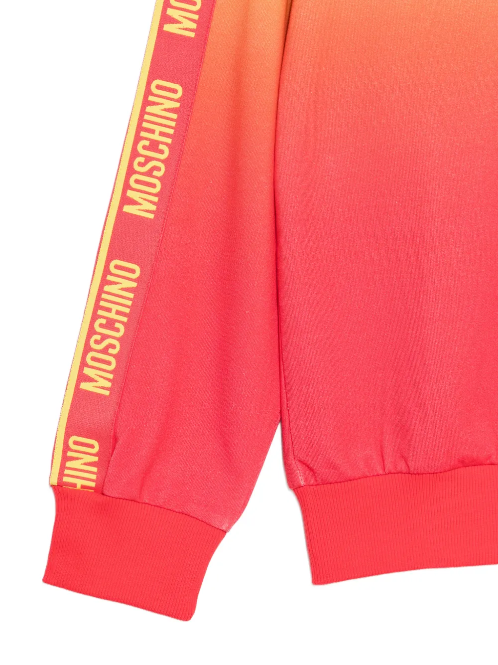 Moschino Sweater met logoband en kleurverloop Rood