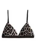 Baserange leopard-print triangle bra - Black