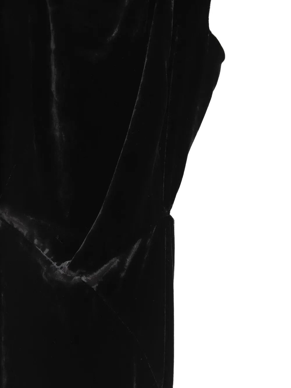 Rick Owens open-back velvet dress Zwart