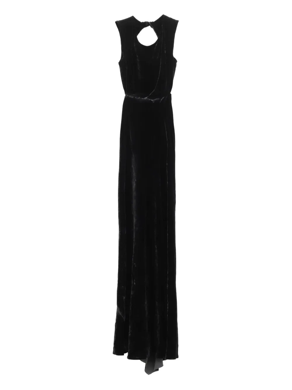 Rick Owens open-back velvet dress Zwart