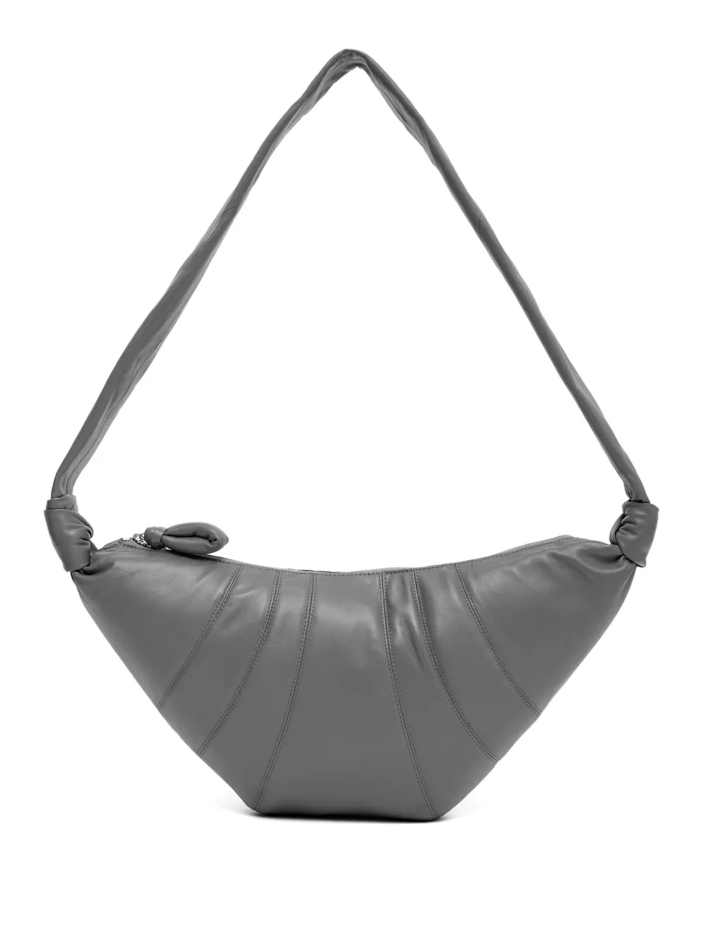 LEMAIRE Croissant leather shoulder bag Grijs