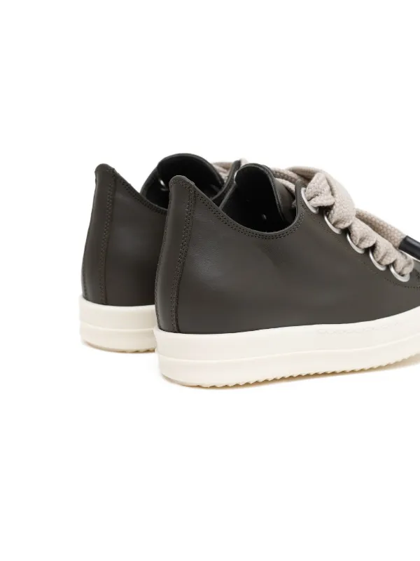 【Rick Owen】 レザー レースアップスニーカー ※送関込 Rick Owens レースアップ レザースニーカー | ブラック