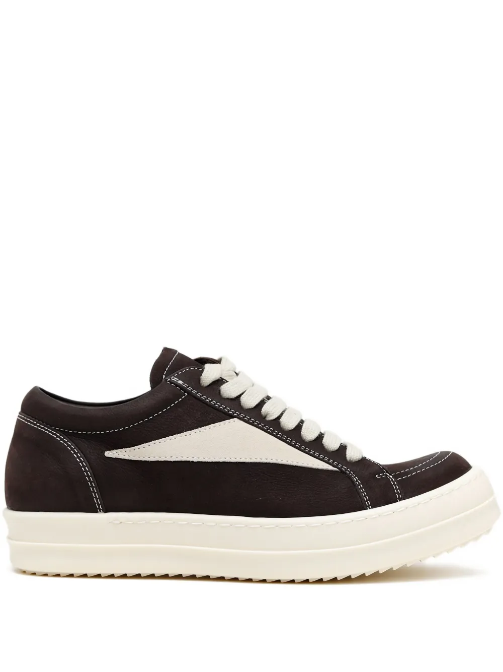 Rick Owens panelled lace-up sneakers Black
