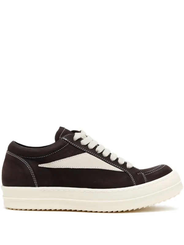 Rick Owens Panelled lace-up Sneakers Black FARFETCH JO