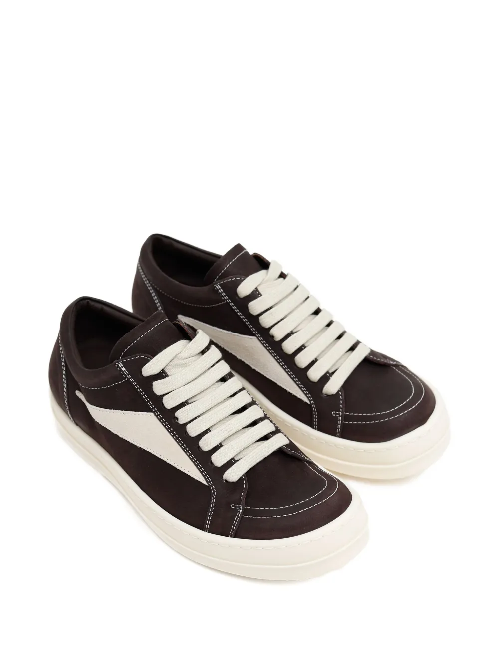 Rick Owens panelled lace-up sneakers Black