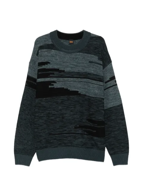BOSS jersey en intarsia