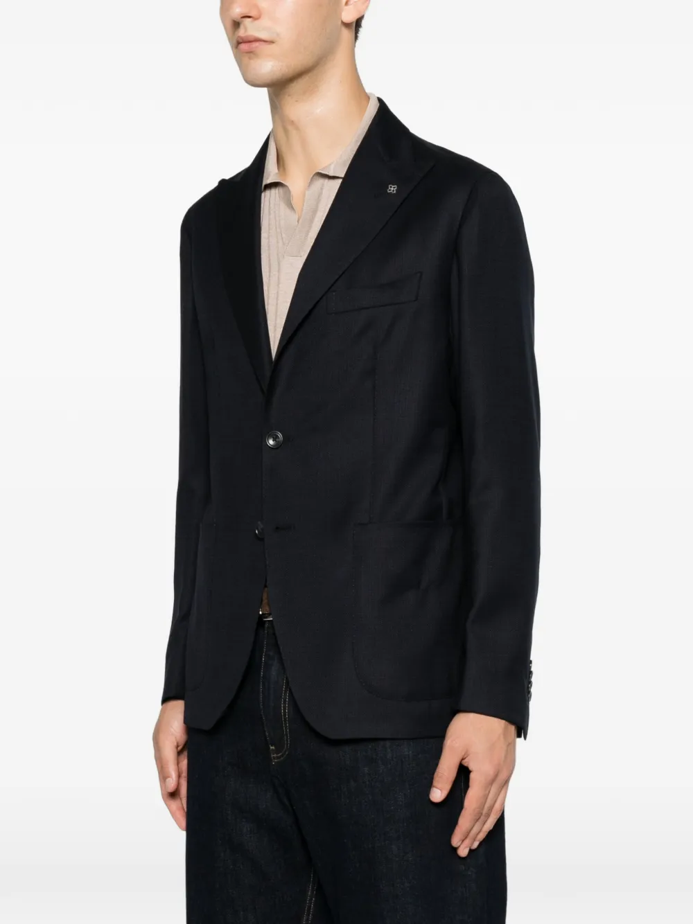 Tagliatore Blazer met enkele rij knopen Blauw