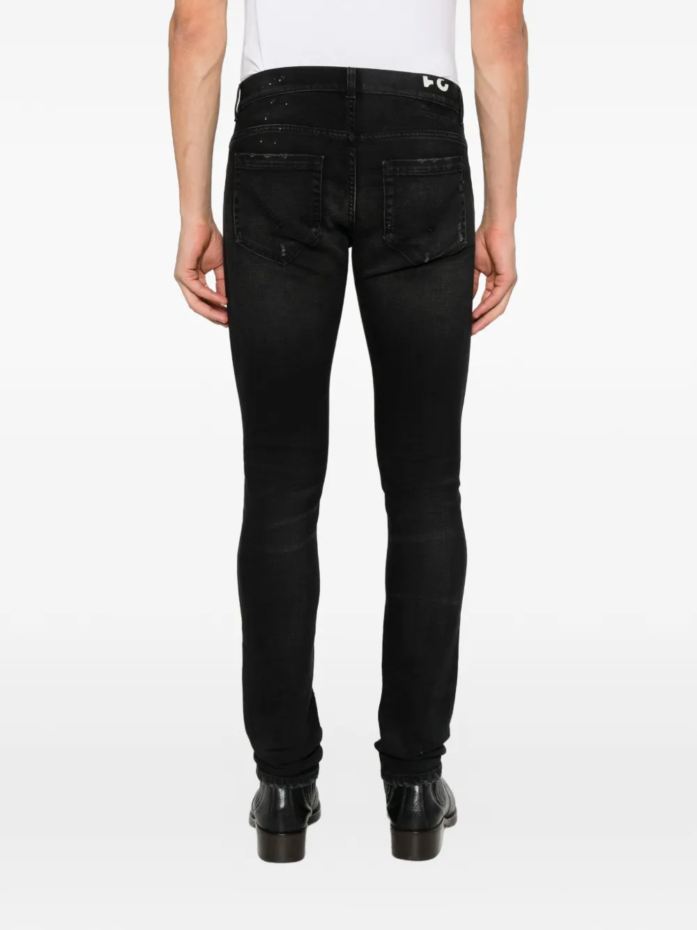 DONDUP Jeans met verfspetters Zwart