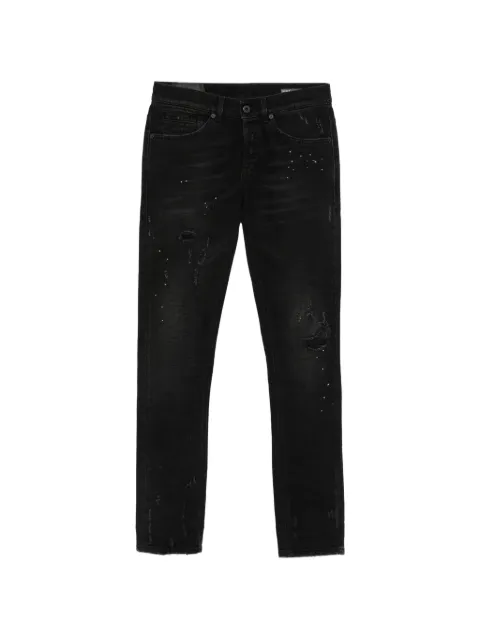 DONDUP distressed paint-splatter jeans