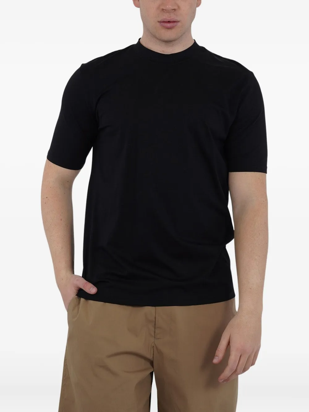 YES LONDON short-sleeve crew-neck T-shirt - Zwart