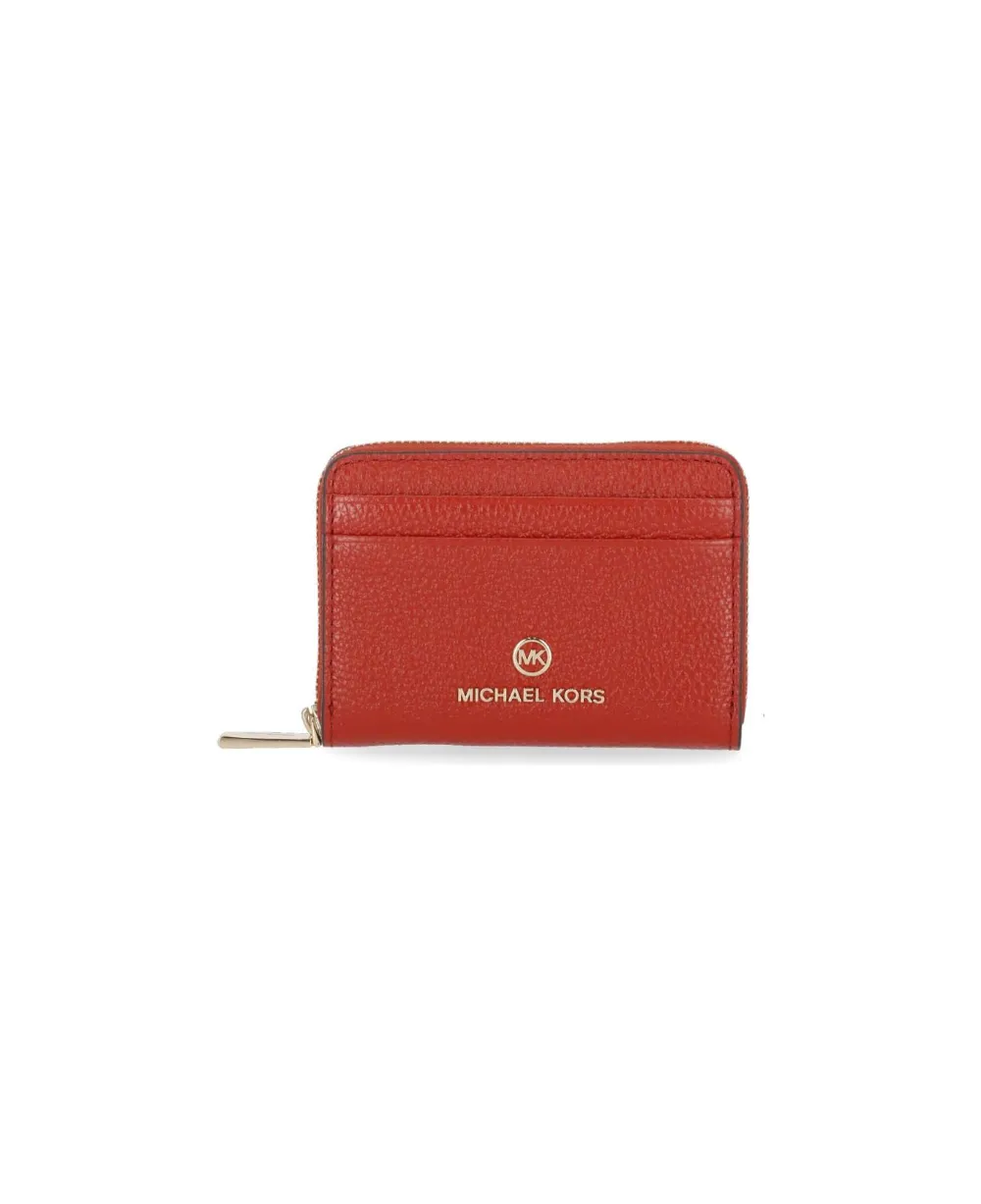 Michael Kors logo-plaque zipped wallet - レッド Michael Kors logo-plaque zipped wallet - レッド