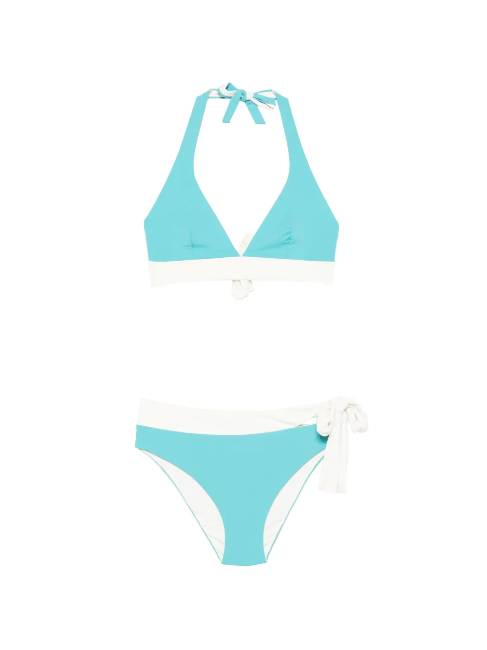 Fisico halterneck tie-fastening bikini - Blu