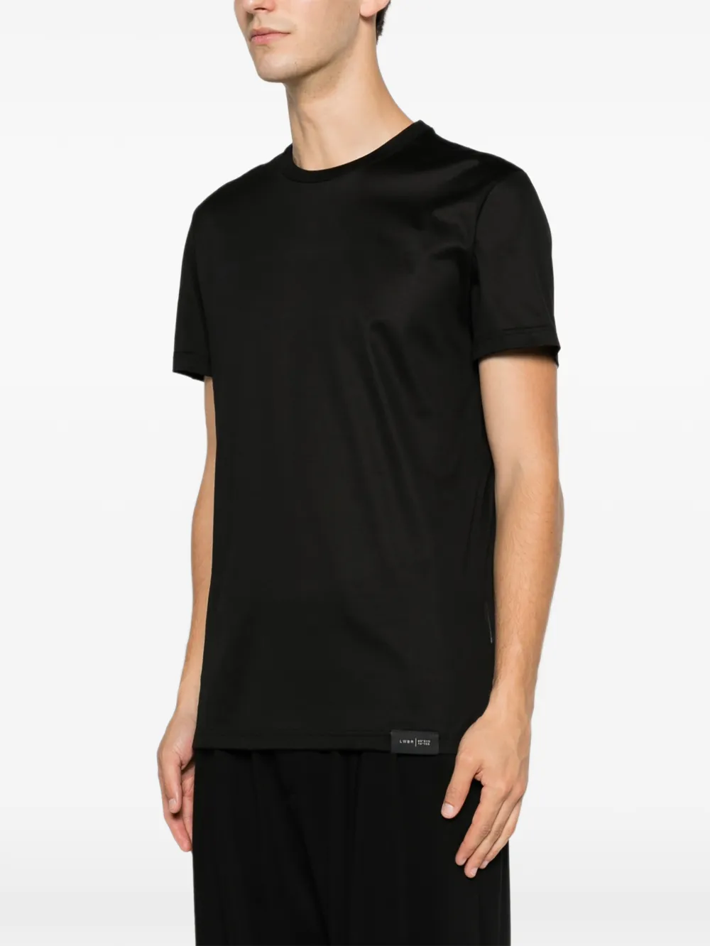 Low Brand T-shirt met ronde hals Zwart