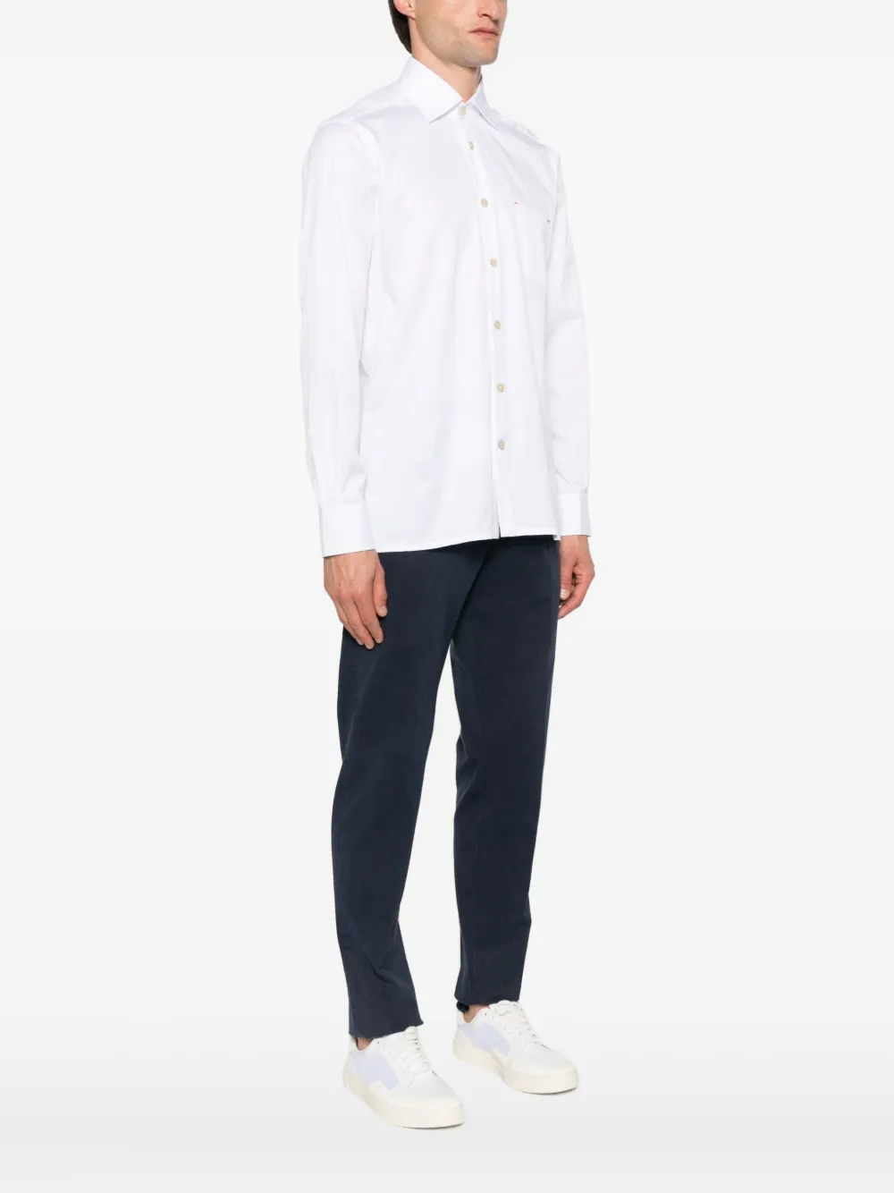 Kiton Katoenen overhemd Wit