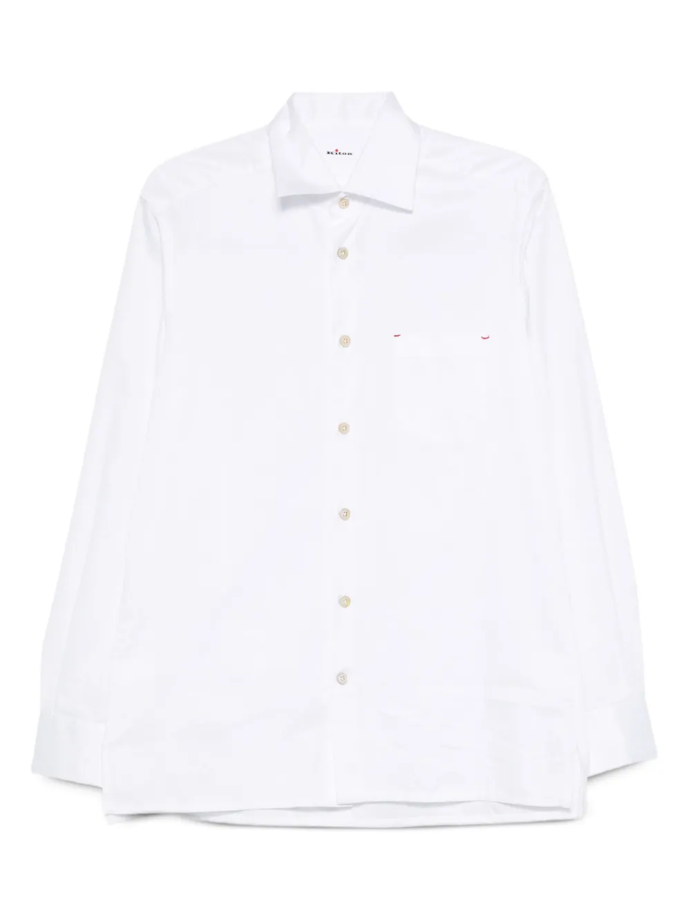 Kiton Katoenen overhemd Wit