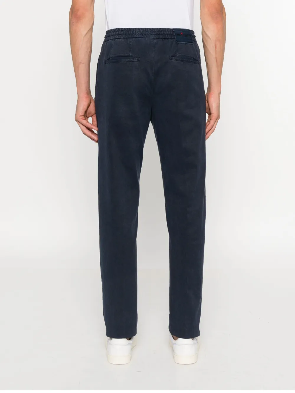Kiton Plooibroek met franje Blauw