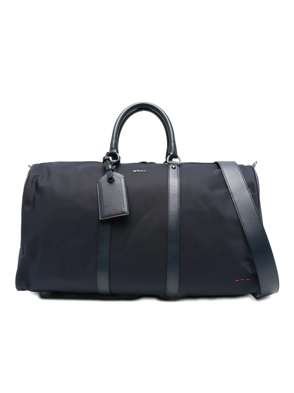 Kiton logo-plaque travel bag - Blu