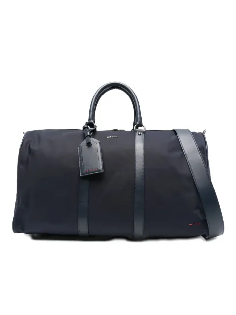 Kiton logo-plaque travel bag