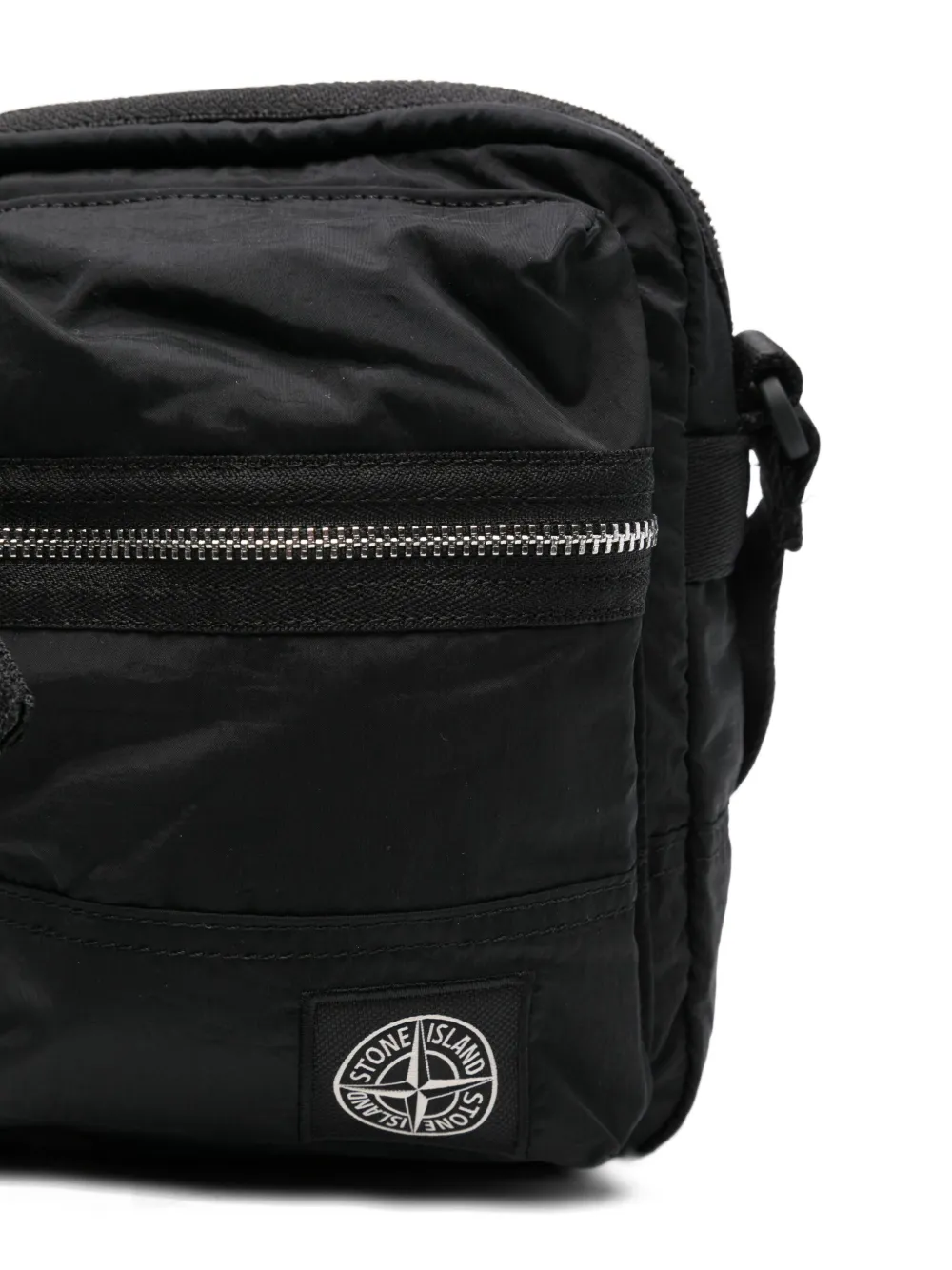 Stone Island Messengertas met Compass-logopatch Zwart