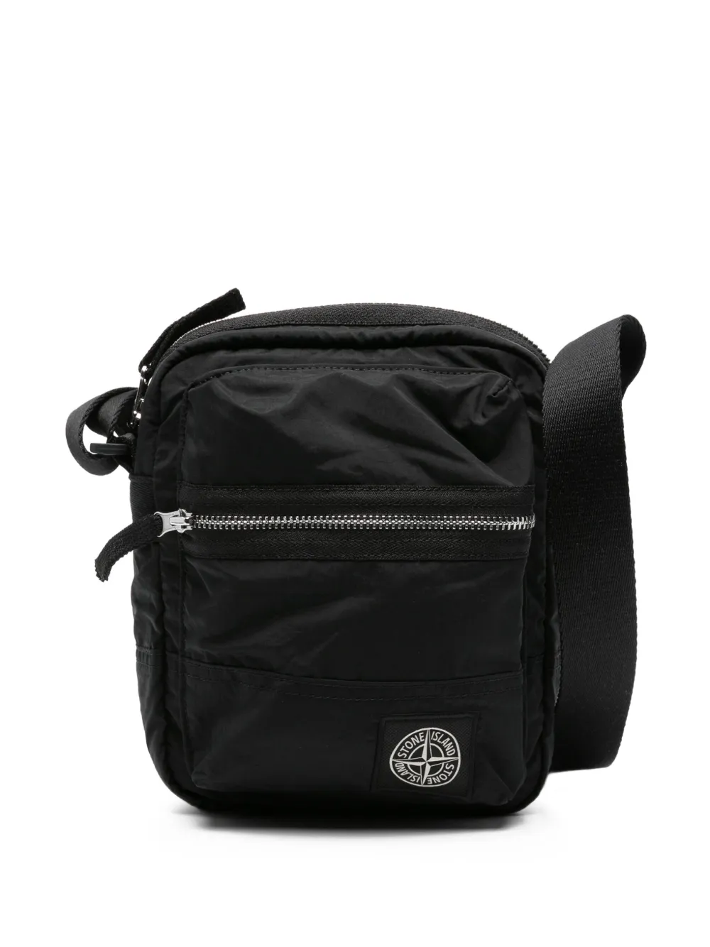 Stone Island Messengertas met Compass-logopatch Zwart