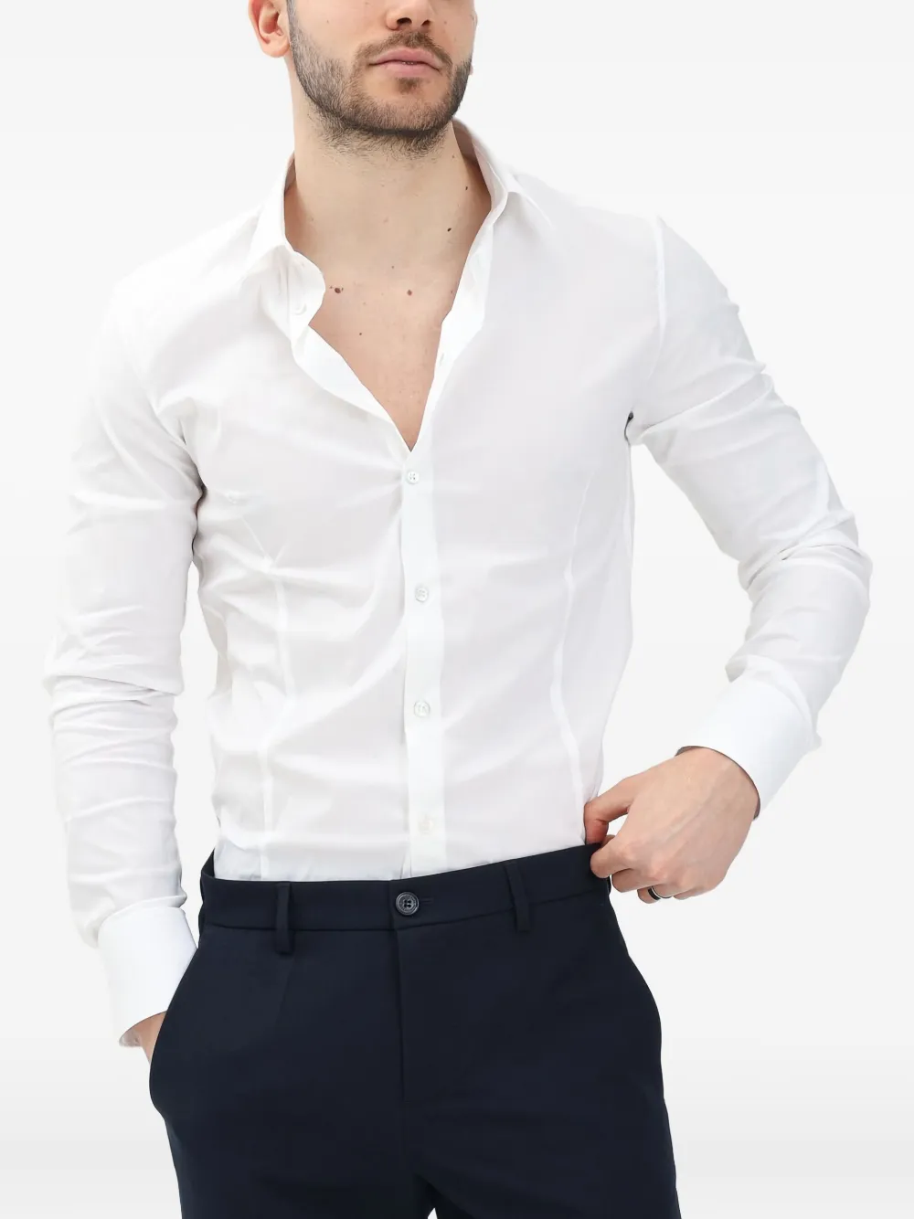 Patrizia Pepe long-sleeve button-up shirt Light and natural