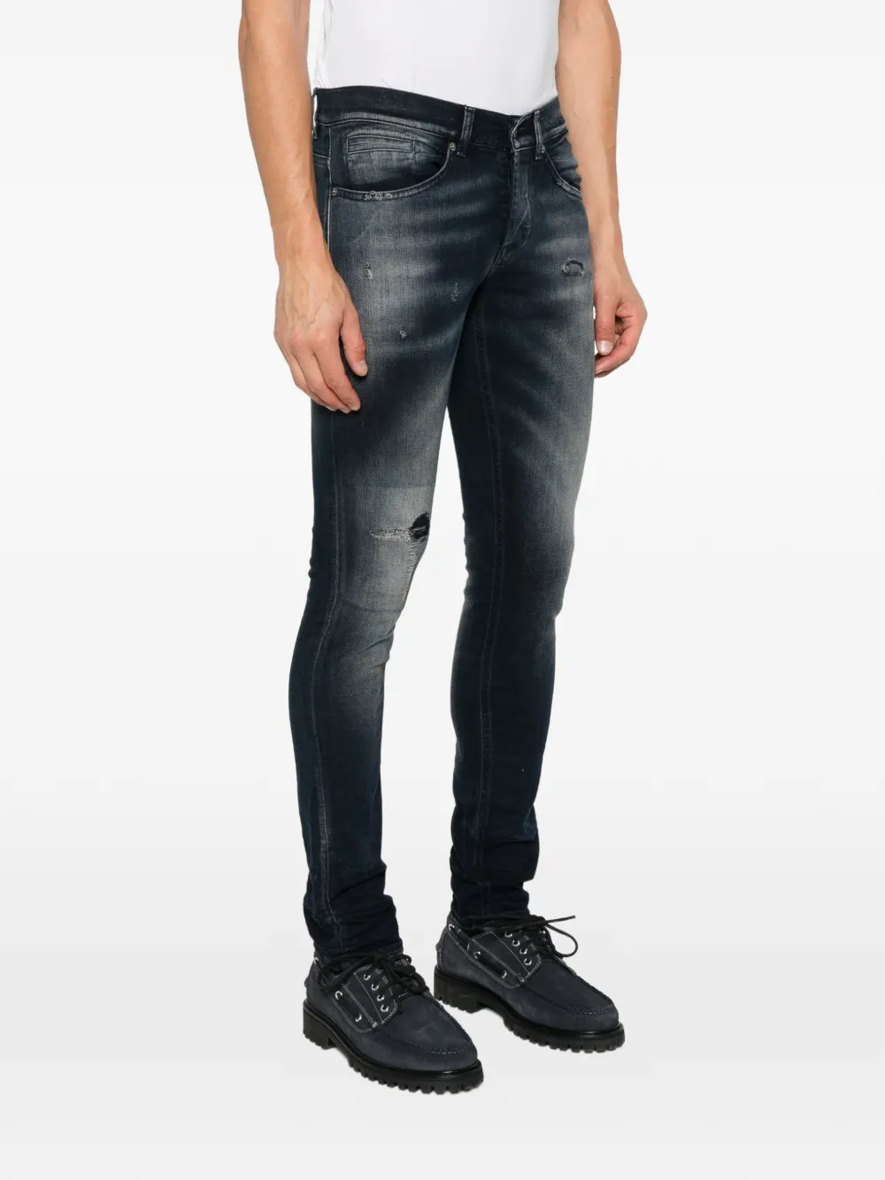 DONDUP Gerafelde jeans met vervaagd effect Blauw