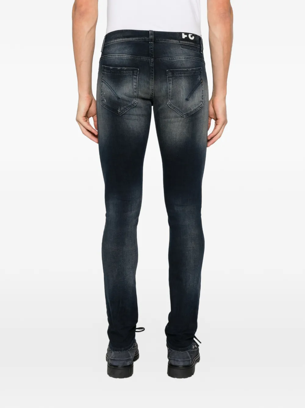 DONDUP Gerafelde jeans met vervaagd effect Blauw