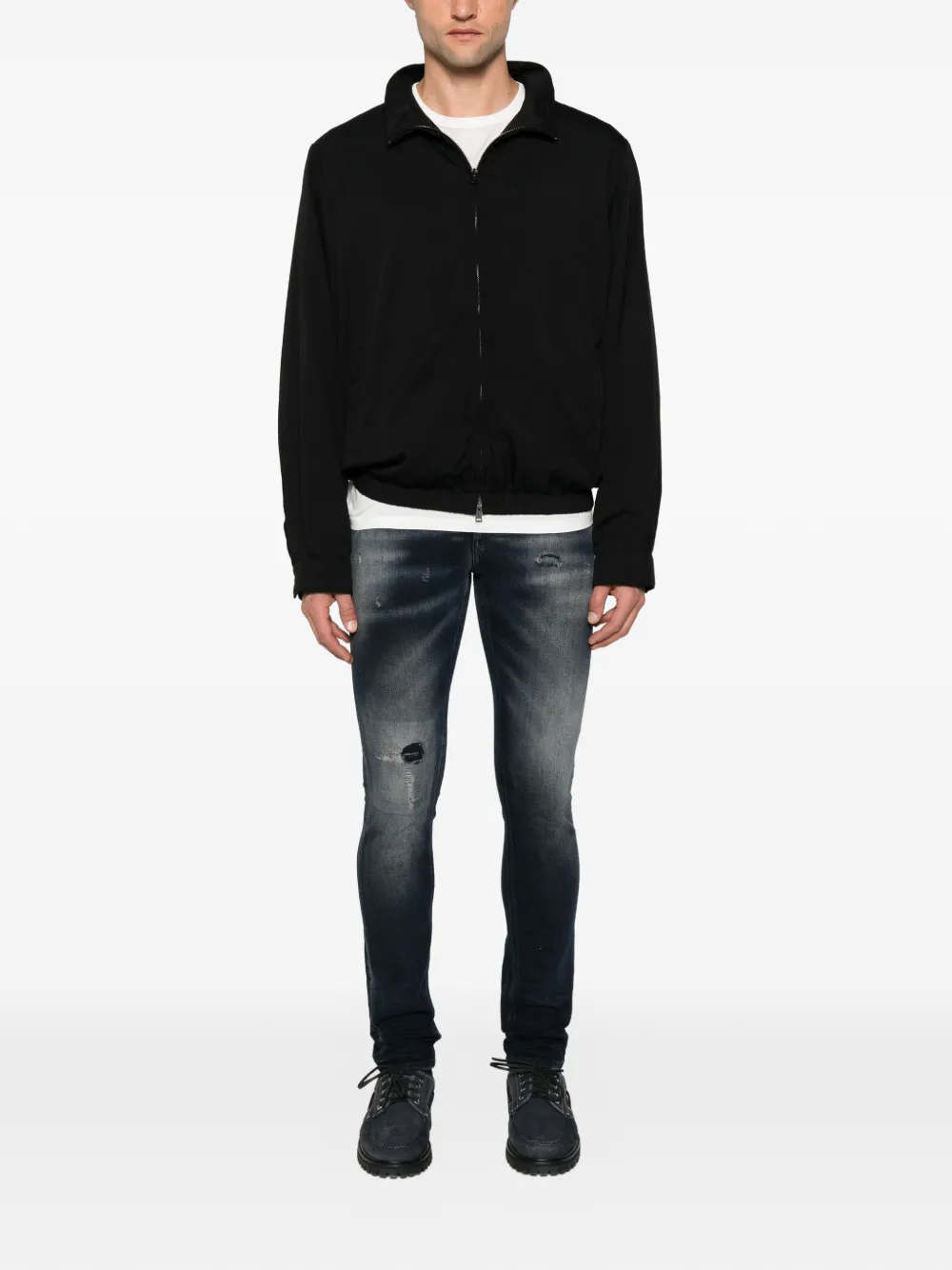 DONDUP Gerafelde jeans met vervaagd effect Blauw
