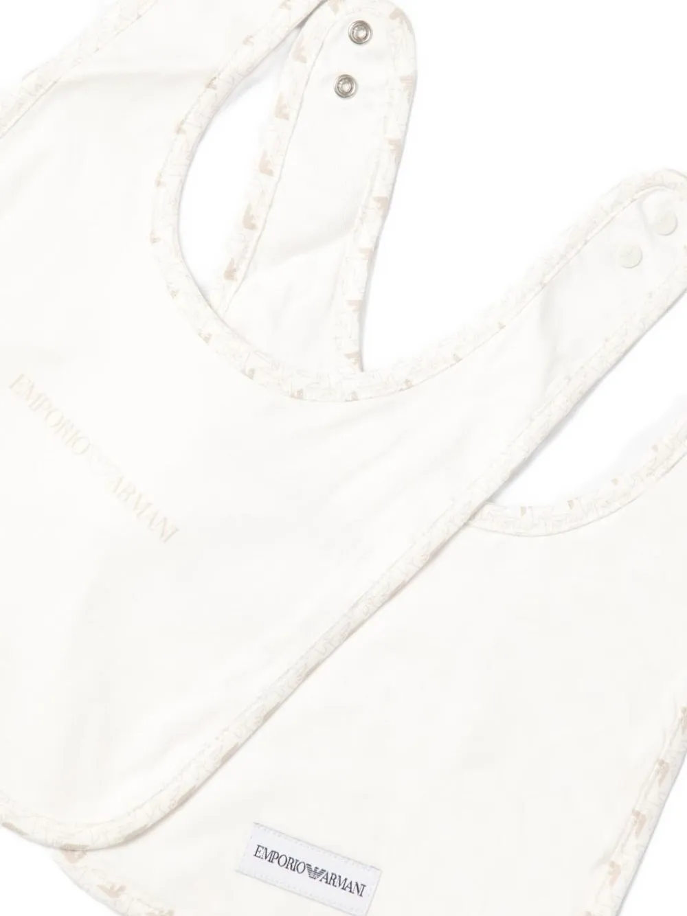 Emporio Armani Kids Eagle-logo bib set - Wit