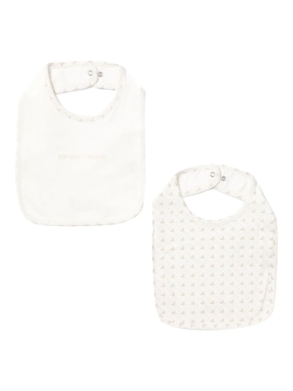 Emporio Ar i Kids Eagle-logo bib set Wit