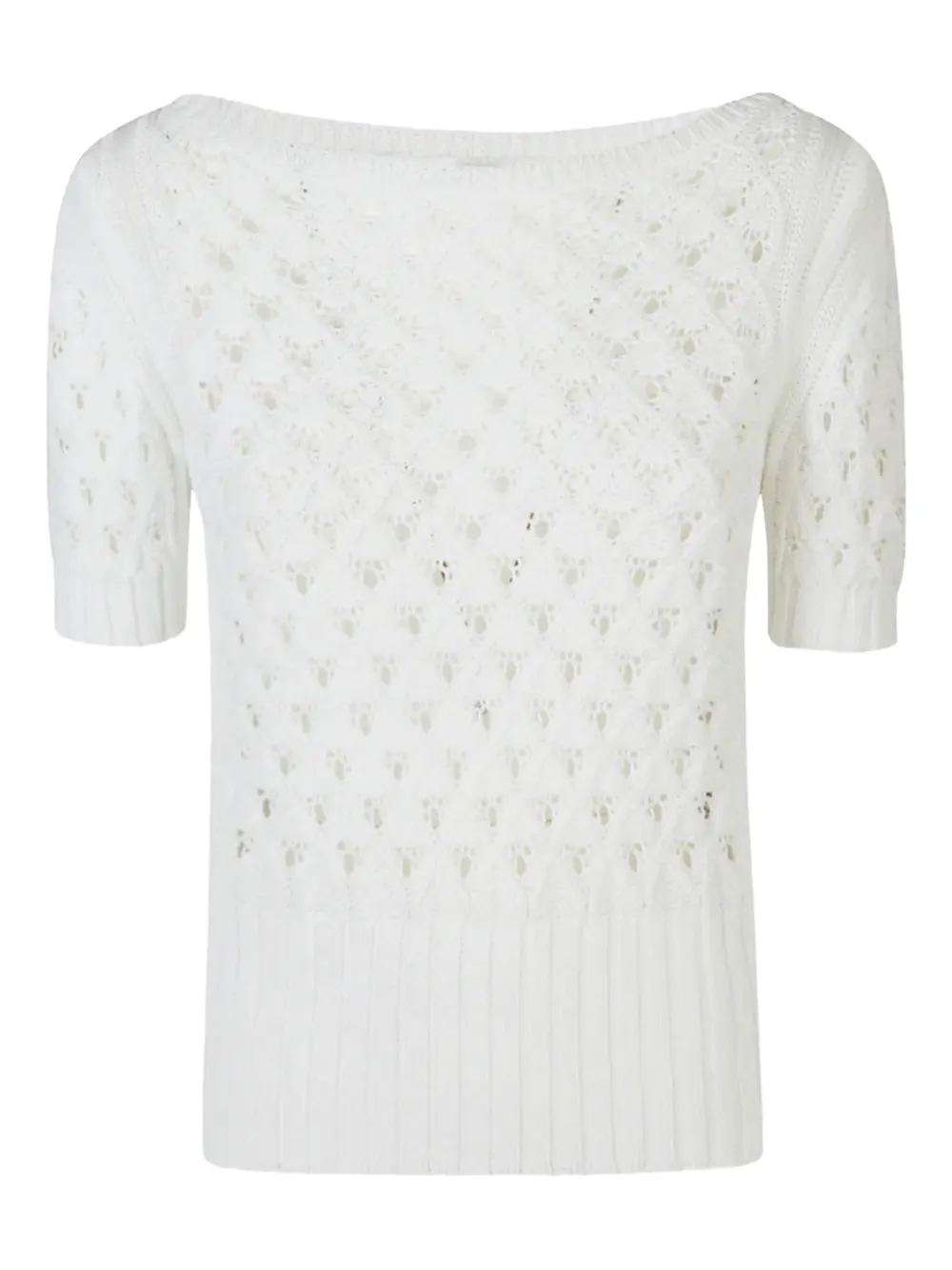 Eleventy short-sleeve sweater Wit