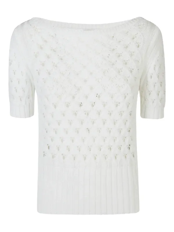 Eleventy Suéter Manga Corta Blanco FARFETCH AR