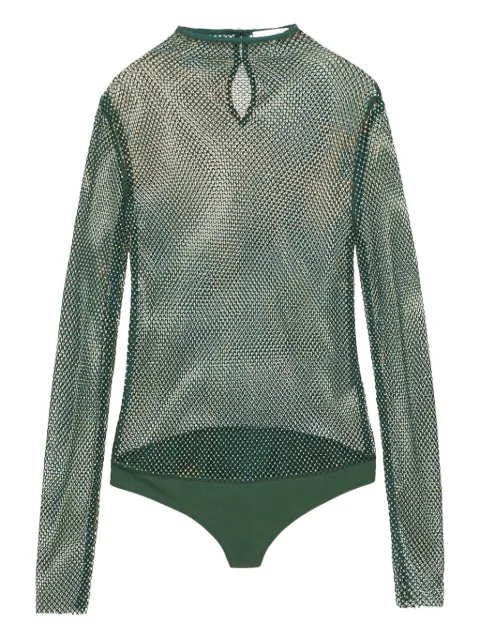 Patrizia Pepe Body com mesh e strass