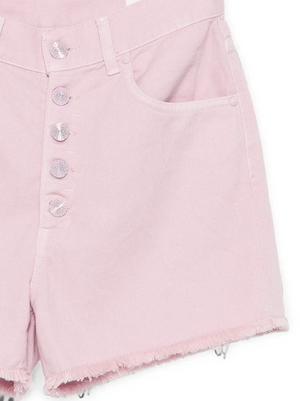 DONDUP Shorts met franje en knoopsluiting Roze