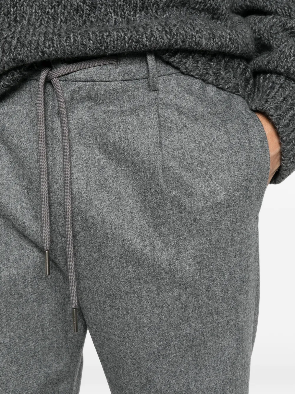 Tagliatore Broek met trekkoordtaille Grijs