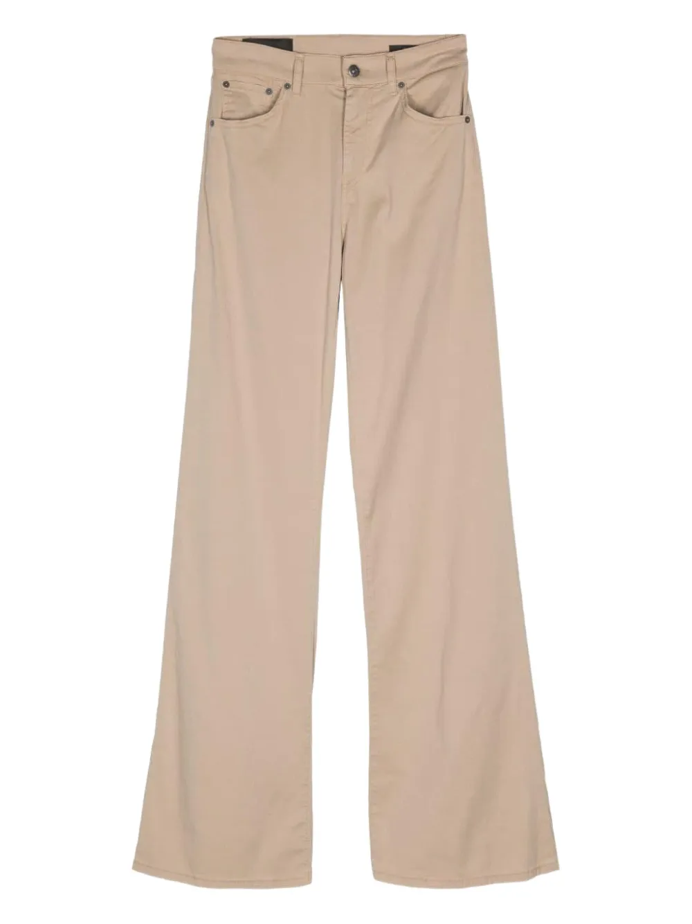 DONDUP logo-patch trousers Beige