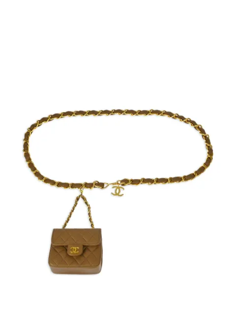 CHANEL Pre-Owned 1990-2000s Classic Flap micro bum belt 