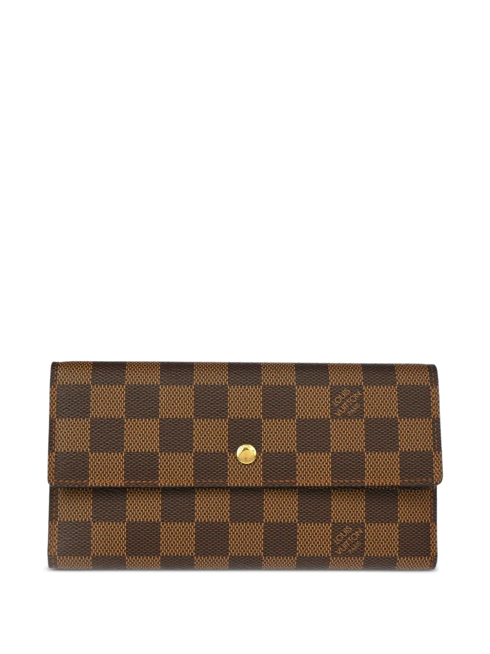 Louis Vuitton Pre-Owned 2005 ダミエ チェック財布 - ブラウン Louis Vuitton Pre-Owned 2005 ダミエ チェック財布 - ブラウン