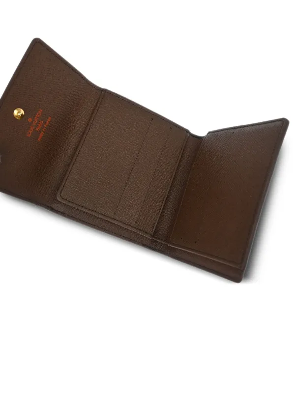 Louis Vuitton Pre-Owned 2003 Damier Check Wallet | Brown | FARFETCH