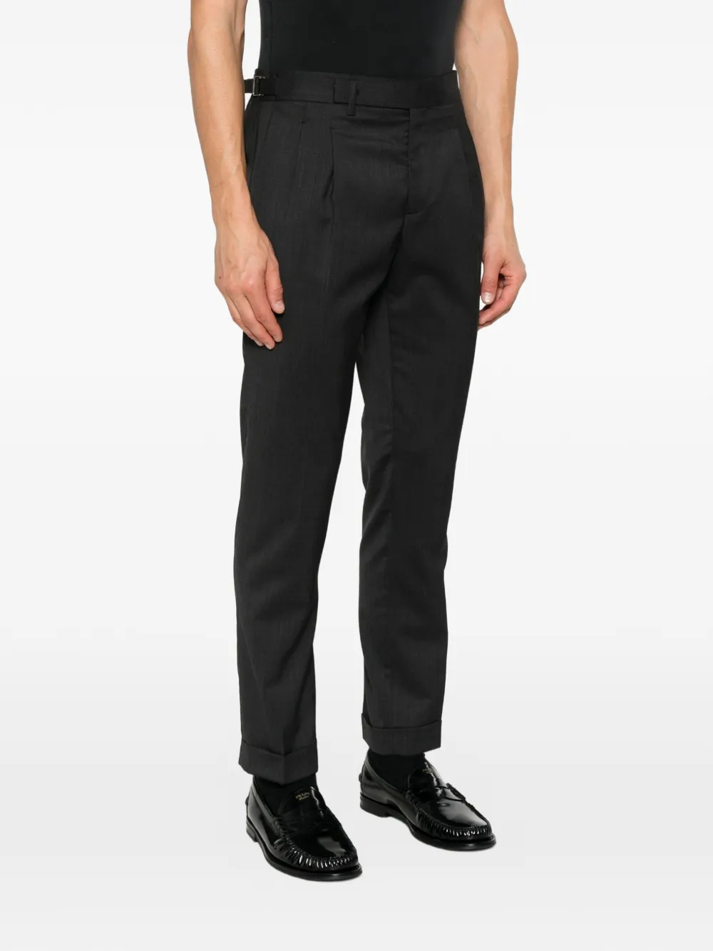 Briglia 1949 Broek met geplooid detail Grijs
